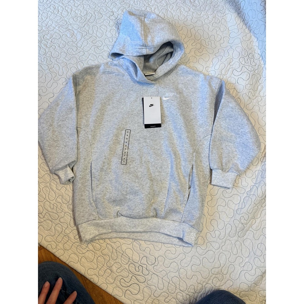 Nike Girls Size Small Gray Cropped Hoodie‎ Sweatshirt Size Small #527